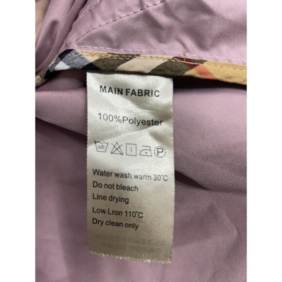 Burberry Jacket Windbreaker Womens Large Nova Check Lining Lightweight Hooded - Picture 9 of 9